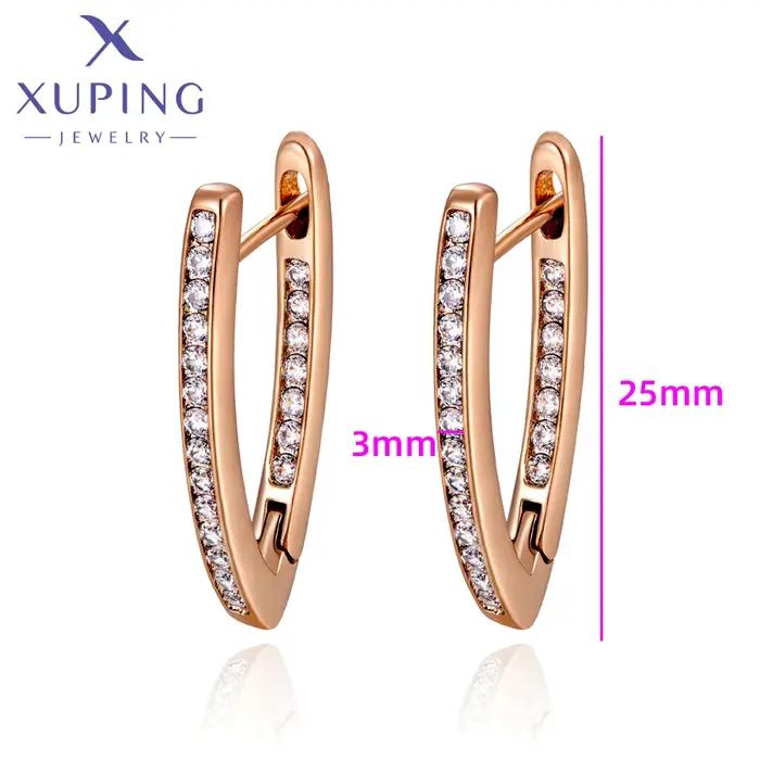 Xuping bijoux mode populaire classique Huggies boucle d'oreille avec couleur or pour femmes fille fête des mères A 00718531