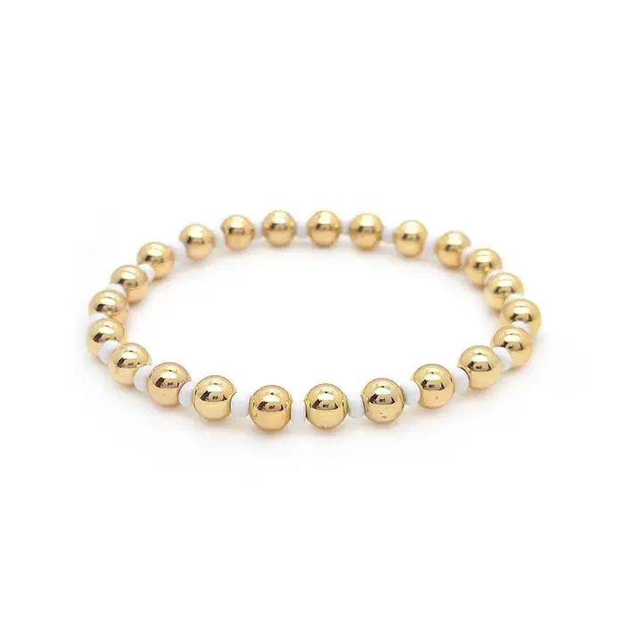 KKBEAD 18K plaqué or Bracelets Boho été perlé Bracelet extensible Y2k bijoux pour femmes accessoires Pulseras Mujer Moda
