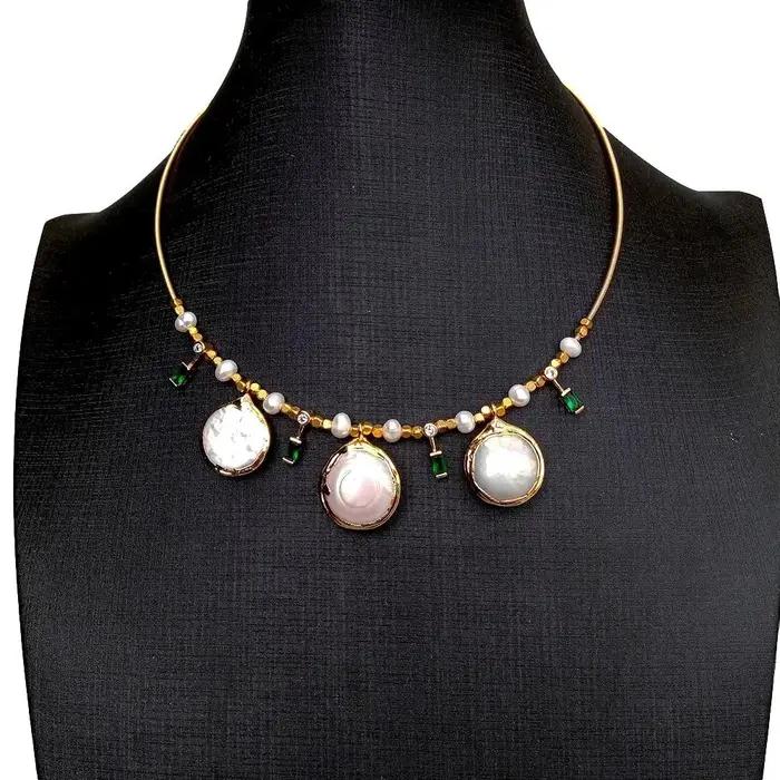 YYGEM – collier ras du cou plaqué or