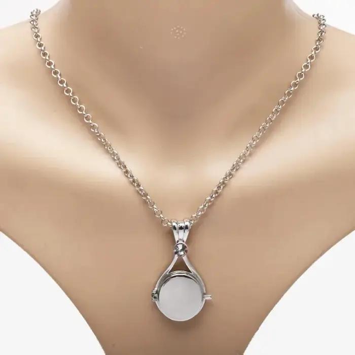Acier inoxydable H2O médaillon sirène pendentif bijoux colliers ensemble de 3 cadeau pour femmes filles