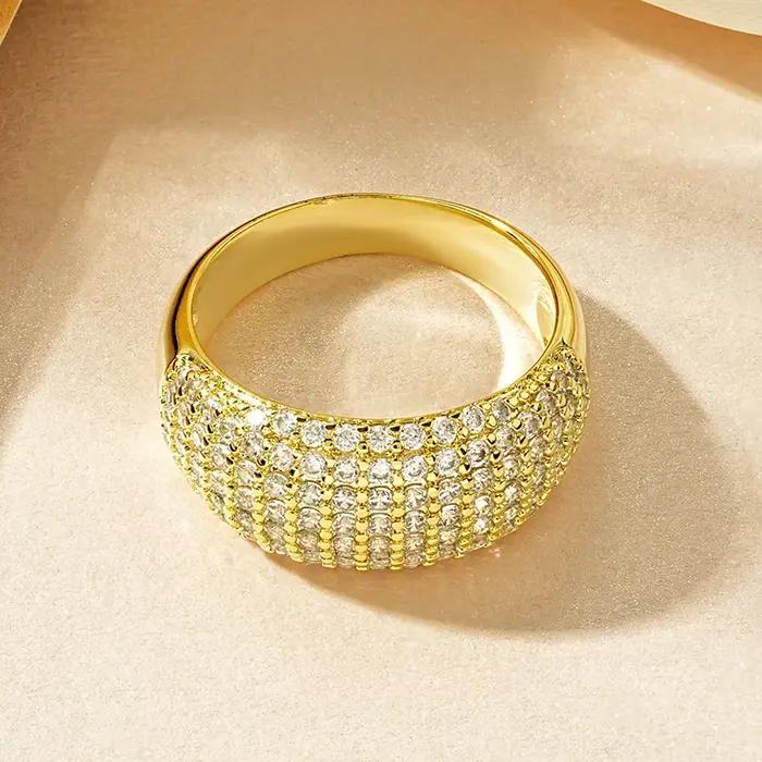 Rrjzz – bagues de fête Vintage plaquées or 14K