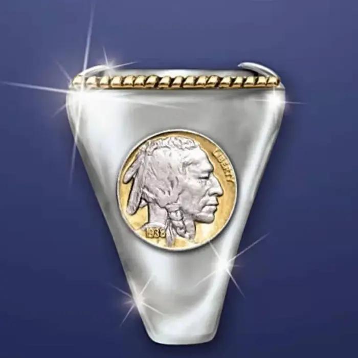 Bague commémorative de buffle Double couleur