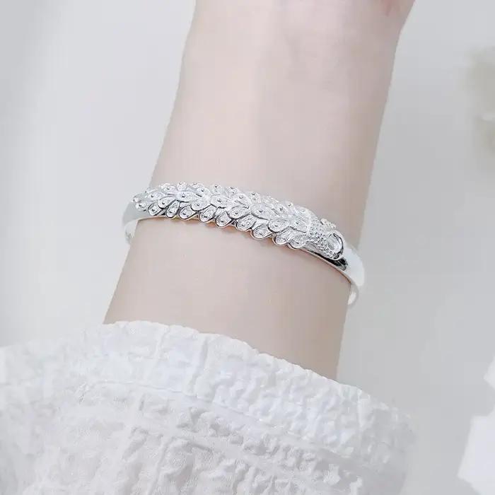 Bracelets ouverts de luxe en argent Sterling 925 pour femmes