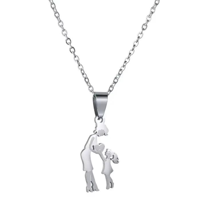 Collier pendentif famille maman fille pour femmes