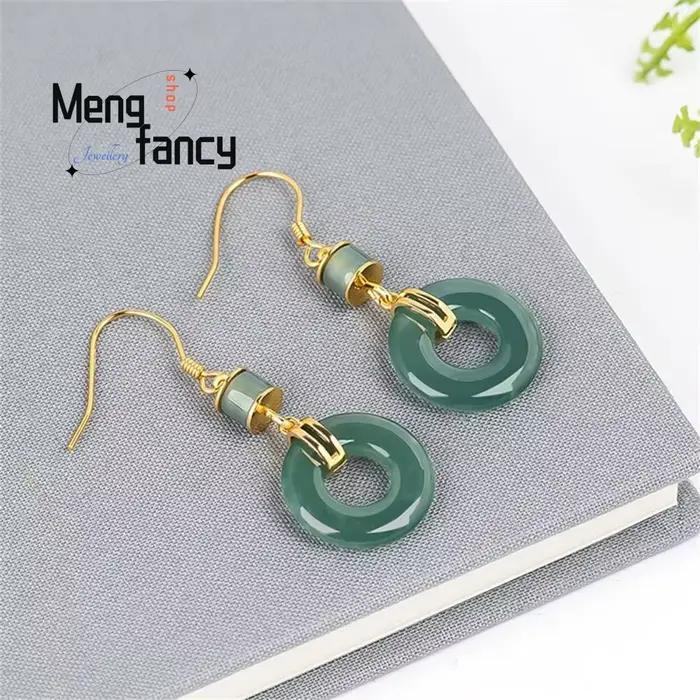Boucles d'oreilles en argent S925 incrusté d'argent de haute qualité