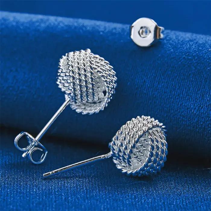 Boucles d'oreilles élégantes en argent sterling 925