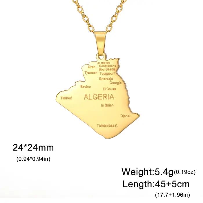 Dreamtimes – collier avec pendentif carte de l'algérie