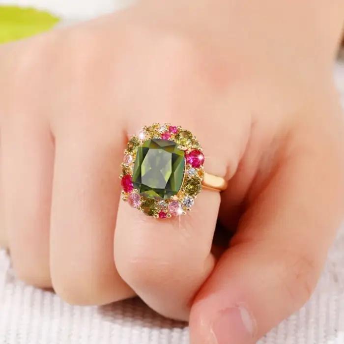 Bagues de jardin secrètes en forme de cristal pour femmes