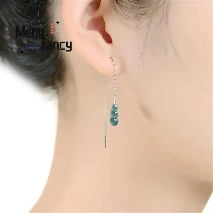 Boucles d'oreilles en jadéite naturelle