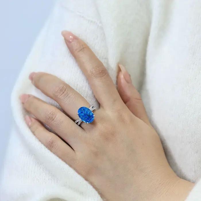 WUIHA – bague de cocktail en argent Sterling 100% 925