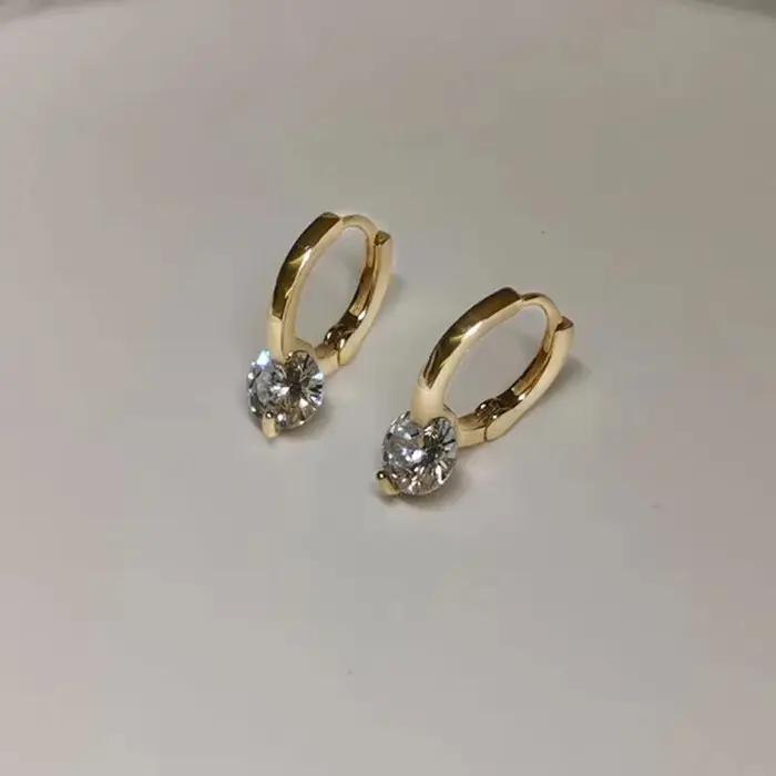 Ane1ct-Boucles d'Oreilles D Moissanite pour Femme et Fille