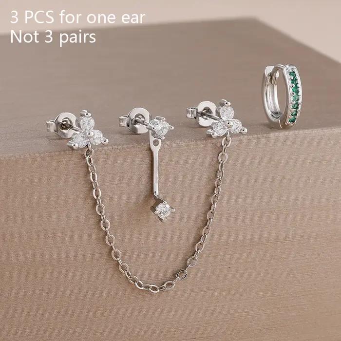 Ensemble de boucles d'oreilles de perçage pour femmes