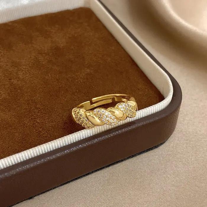 Freetry – bague géométrique Vintage plaquée or pour femmes