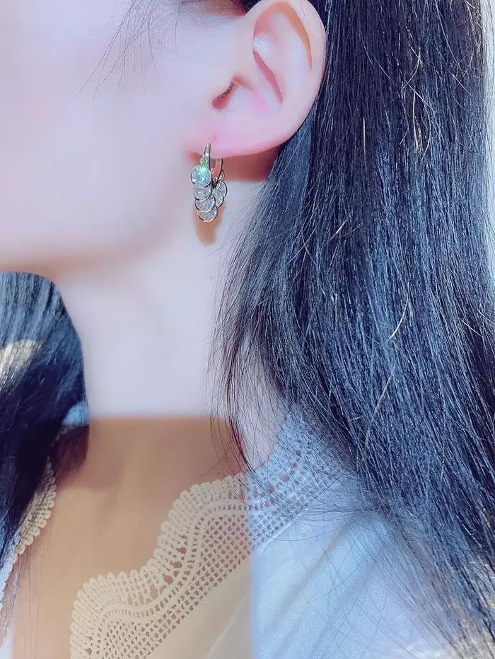 Zunderes-Boucle d'oreille avec pompons brillants pour femme, biscuits super charme, clou d'oreille de fiançailles, pendentif de mariage, mode de tempérament, qualité supérieure