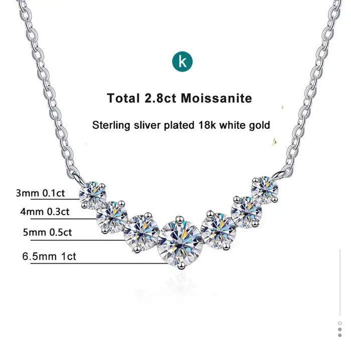 KNOBSPIN D VVS1 Moissanite pendentif colliers pour femmes à la mode bijoux de fête certifié GRA 925 argent plaqué or jaune collier