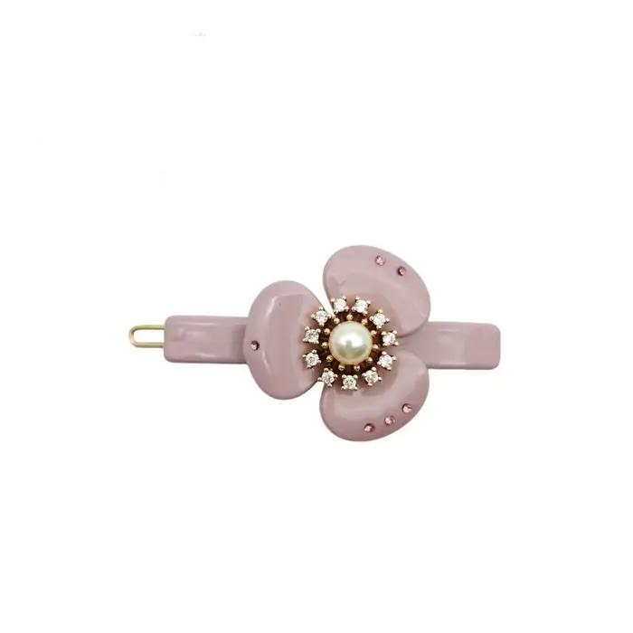 Élégante pince à cheveux florale de style parisien pour femmes et filles, bijou de cheveux fait main, accessoire ornemental