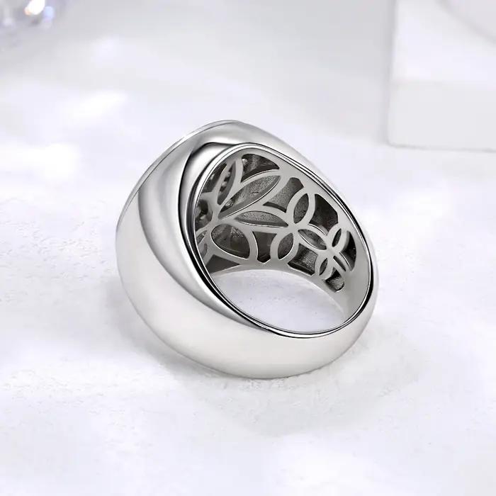 Bague moissanite complète en diamant Hip-hop pour hommes/femmes