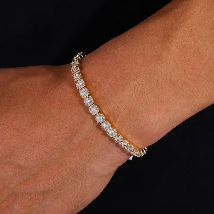 Bracelet chaîne de Tennis glacé de 5mm