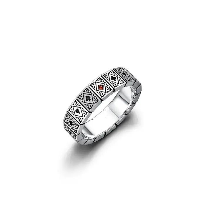 Buyee-Bague ouverte en argent regardé 925 pour hommes et femmes
