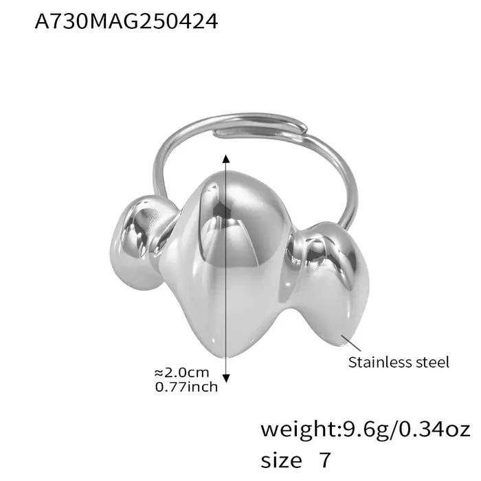 Bagues tendance en acier inoxydable pour femmes, plaqué or 18 carats, étanche, sans décoloration, ne