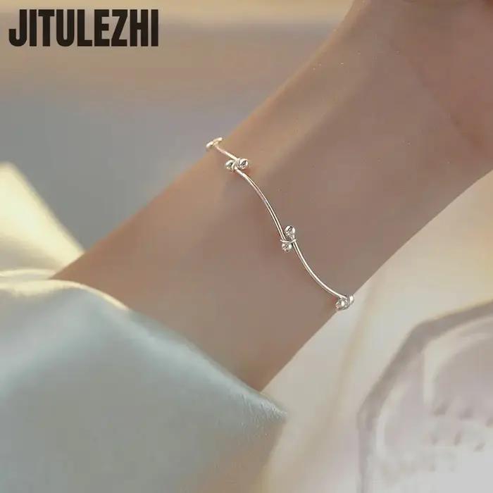 Bracelet en argent Sterling 925 pour femmes avec étoile artisanale design moderne pour occasions spéciales