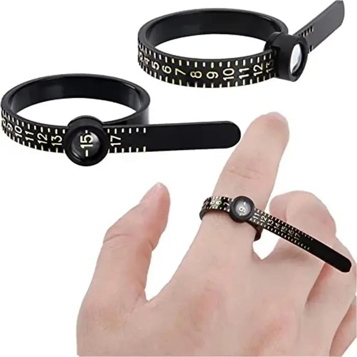 Outils de mesure de taille de bague en plastique pour personnalisation de bijoux pour hommes et femmes usages spéciaux et cadeaux d'anniversaire alliance bague de demande bijoux occasions spéciales