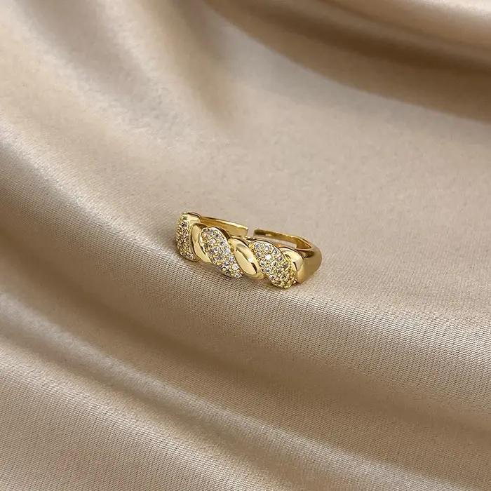 Freetry – bague géométrique Vintage plaquée or pour femmes