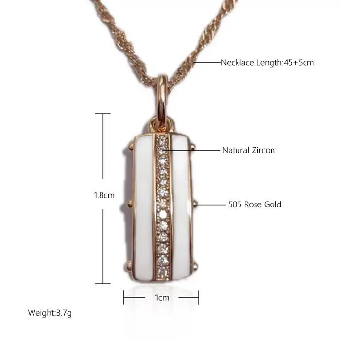 SYOUJYO – collier avec pendentif pavé en Zircon naturel pour femmes