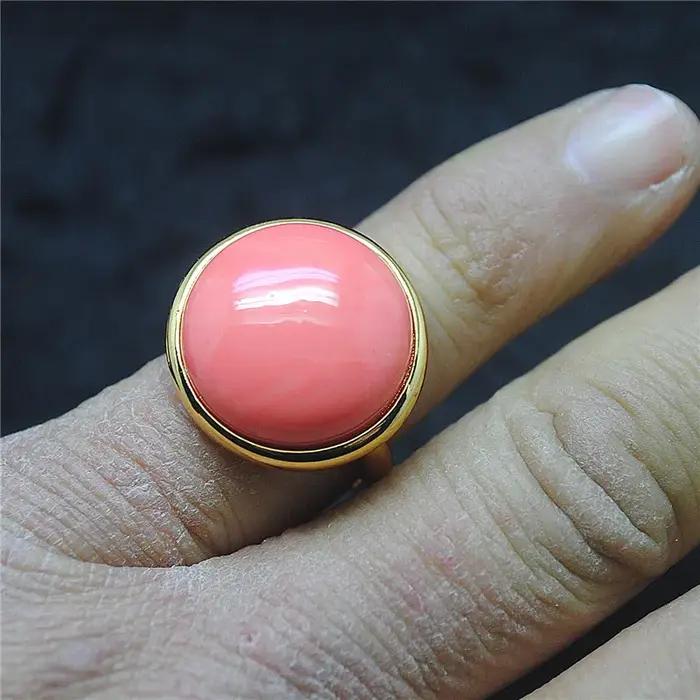 Bagues en corail rose naturel pour femmes