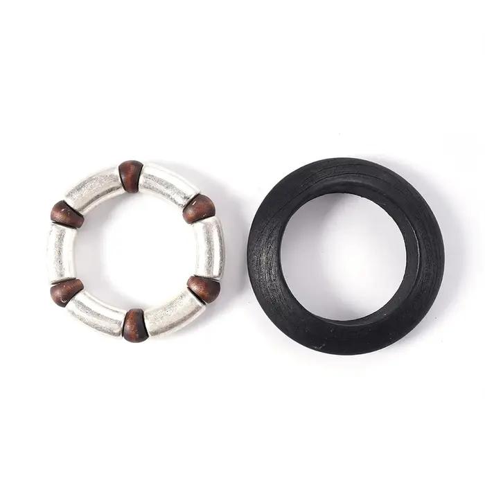Ensemble de bracelets empilables bohème deux pièces