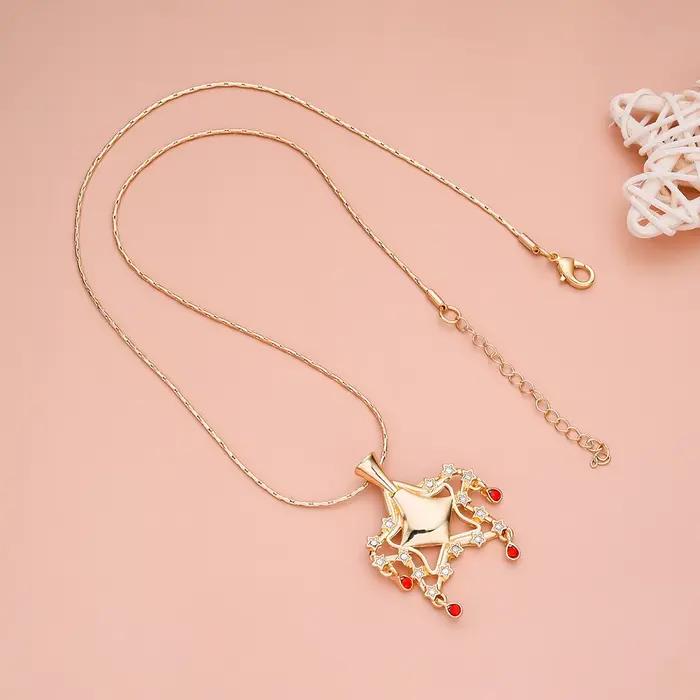 Y2k – collier avec pendentif étoile pour femmes, accessoire en Zircon, à la mode, accessoires de fêt