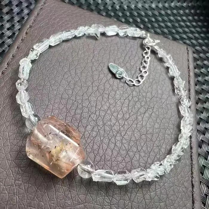Unité un Bracelet 925 argent avec offre spéciale naturel Herkimer diamant cristal forme libre Bracel