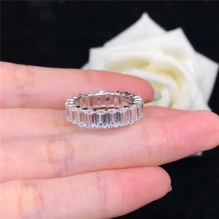 Bague en platine solide PT950 pour filles