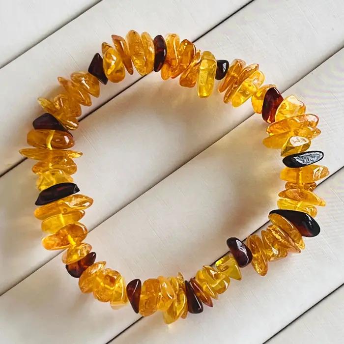 Bracelet d'ambre naturel bijou de guérison fin et élégant pour femmes et hommes occasions spéciales et quotidienne