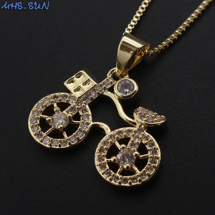 MHS.SUN Collier pendentif vélo brillant en zircon