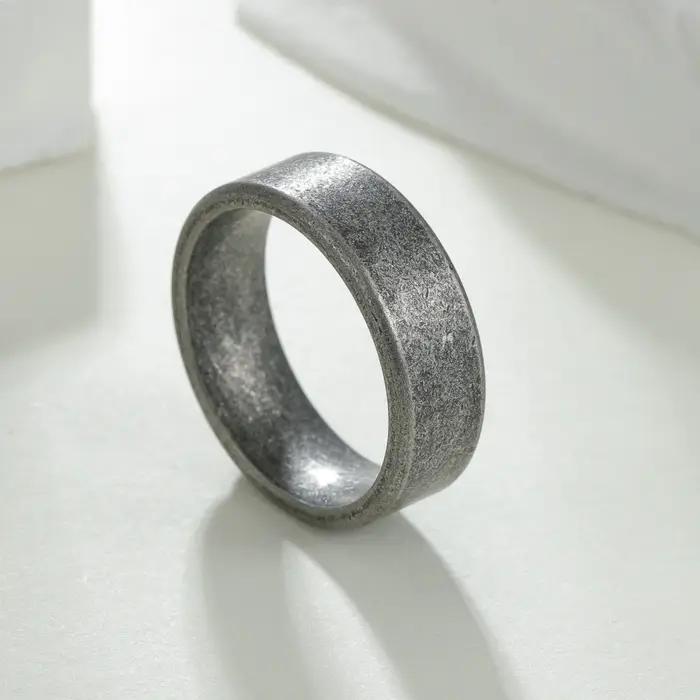 Bague en acier inoxydable pour hommes, rétro, métal Antique, large, Punk, gothique, Rock, hip hop, a