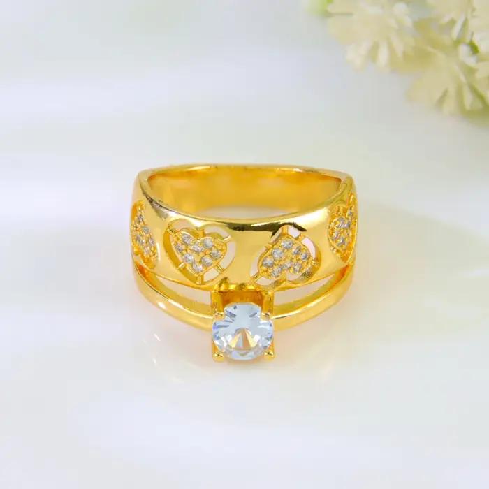 Bague de mariage plaquée or de Dubaï pour femmes saoudiennes
