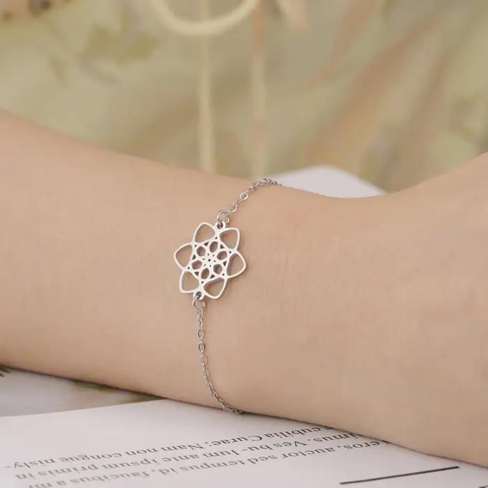 LIKGREAT Bracelet fleur de vie Bracelets Vintage pour femmes hommes breloques de mode géométrie sacrée bijoux cadeaux