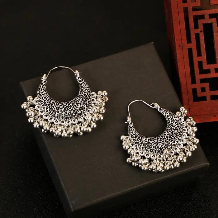 Boho Gold Document Beads Tassel Boucles d'oreilles pour femmes