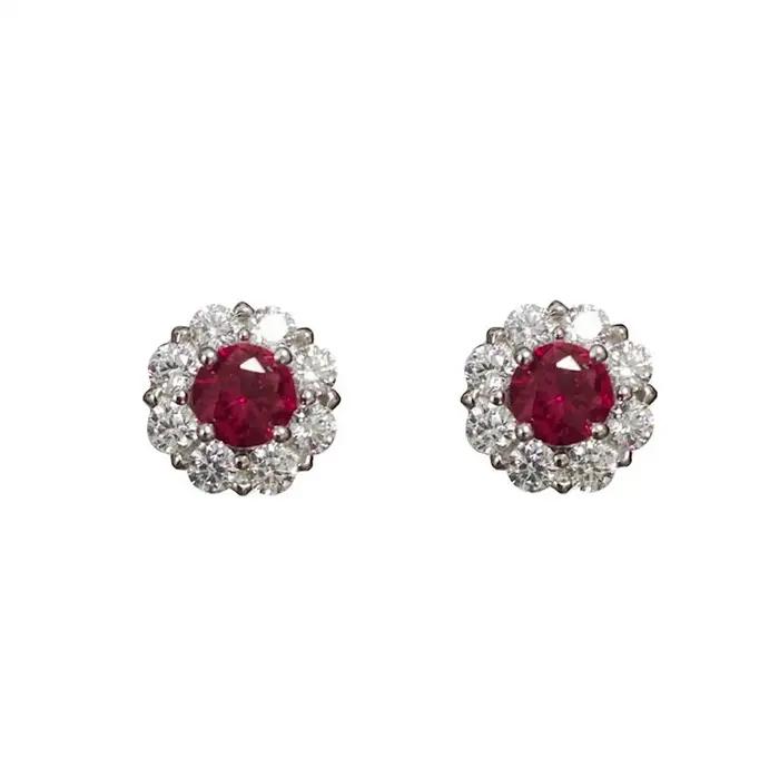 Boucles d'oreilles rondes en argent regardé 925