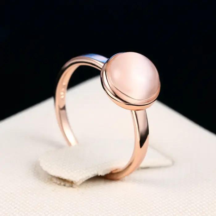 Bagues en pierre opale oeil de chat pour femmes Style coréen couleur or Rose de qualité supérieure marque de mode bijoux de fête de mariage vente en gros R153