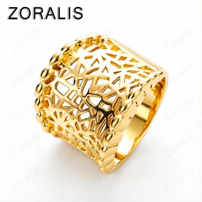 Bague de cocktail en maille irrégulière en or 18 carats pour femmes occasions spéciales alliance de mariage bijou de fiançailles cadeau pour anniversaire soirée glamour