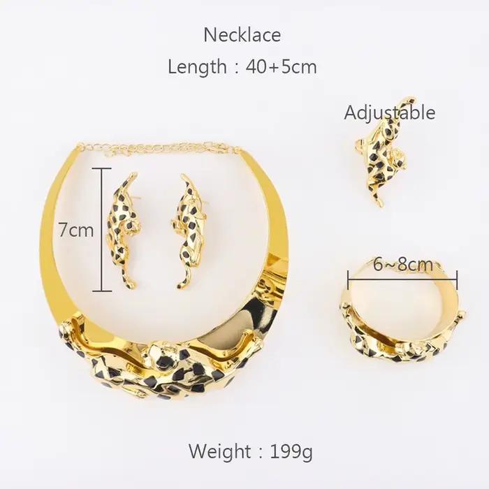 Ensemble de bijoux plaqué or Chimfraîchement pour femme