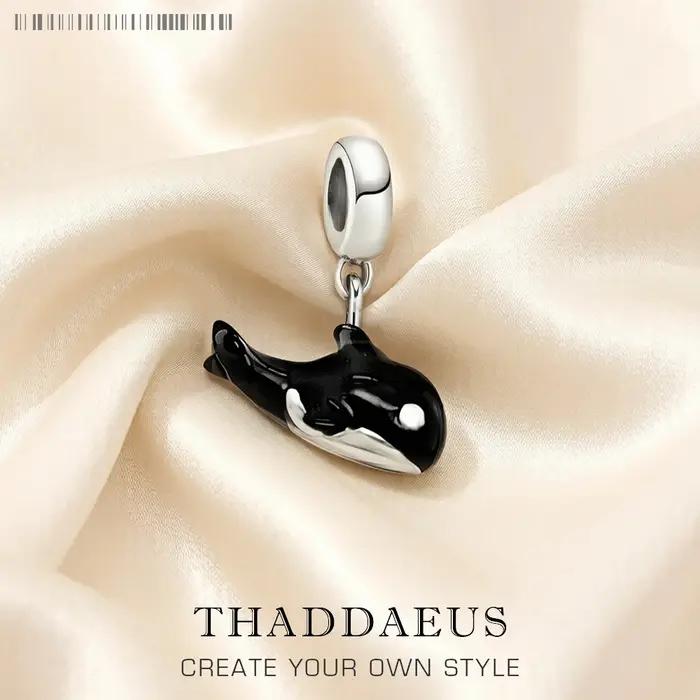 Pendentif à breloque baleine orca en émail pour hommes et femmes