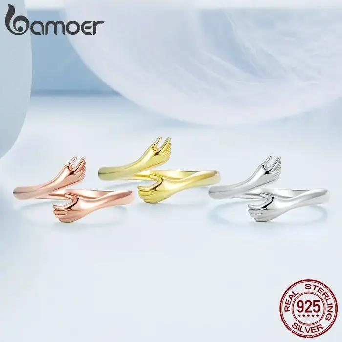 Bague en argent sterling 925 ajustable et hypoallergénique pour femme avec design unique et tendance cadeau pour occasions spéciales