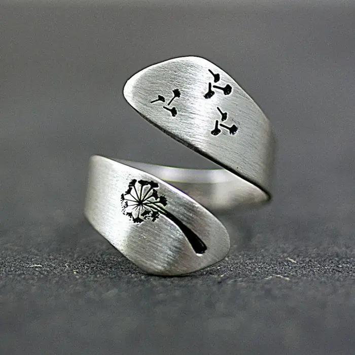 Buyee-Bague Ouverte en Argent Sterling 925 pour Homme et Femme, Grand Anneau Unique, Motif Élégant,