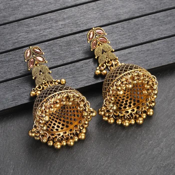 Boucles d'oreilles ethniques couleur or pour femmes