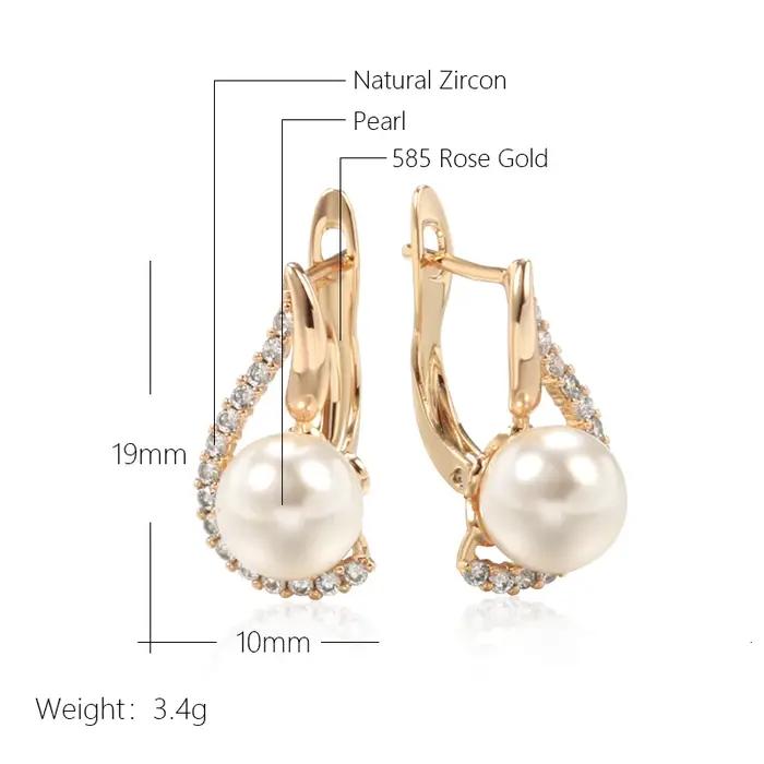 Kinel – boucles d'oreilles de luxe en or Rose pour femmes