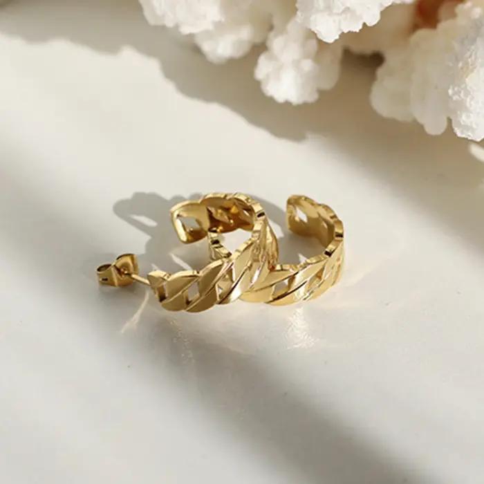 EManco – boucles d'oreilles tendance en acier inoxydable pour femmes