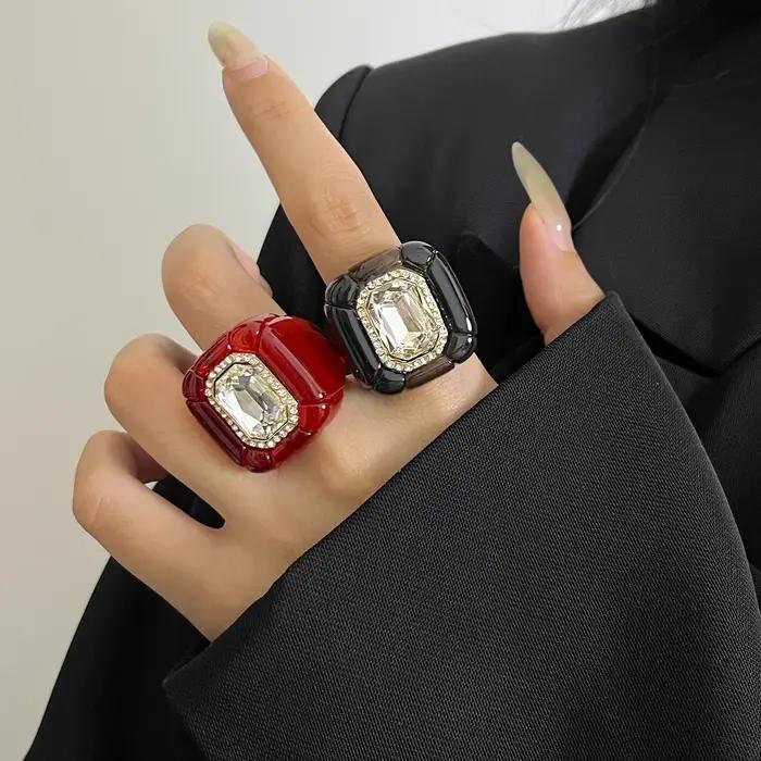 Bracelet en résine dégradé rond géométrique pour femmes style moderne unique occasions spéciales